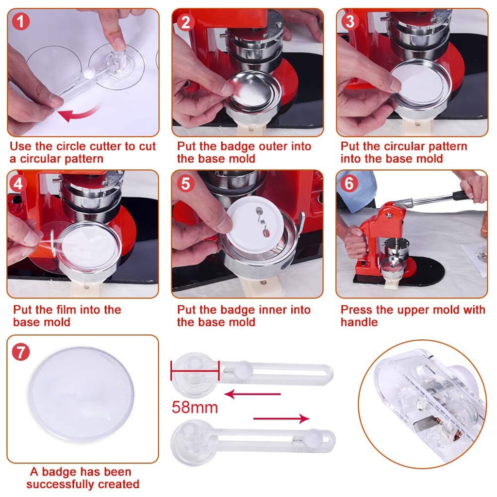 2pcs Acrylic Badge Circle Cutter for Button Maker Machine DIY Cutting Tools