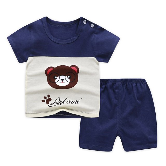 Ropa casual para niños Conjunto de 2 piezas Ropa Verde Cool Boy T-shirt + Shorts Ropa Niños Chándal Niños Ropa de bebé Tan Jianjun unisex