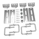thumbnail image 4 of Soportes de bancada para remolque de barco de 8", accesorios para travesaño de remolque de barco, giratorios resistentes 4 piezas plateadas, 4 of 8