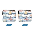 thumbnail image 7 of FORMRS 13"-13.3" Laptop Sleeve Protective Case Soft Carrying Quilted Computer Bag Cover, White Hand Drawn Sailboats, 7 of 7
