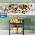 thumbnail image 2 of Organizador de cocina y baño de acero inoxidable resistente a la oxidación, resistente estante para especias de 4 niveles, 2 of 5