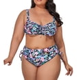thumbnail image 4 of Gibobby Women's String Two Piece Halter Top Triangle Bikini Set with Tie Side Bottom Sexy Swimsuit Bathing Suits(Grey,XXL), 4 of 9