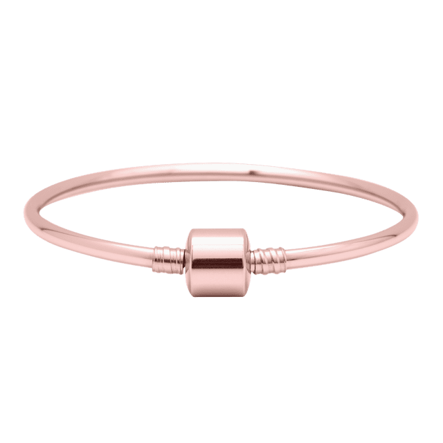 Pulsera para Charms LuckyLy Acero Inoxidable Modelo Bruna Rosa UNITALLA