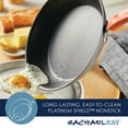 thumbnail image 3 of Rachael Ray 14" Hard-Anodized Non-Stick Frying Pan/Fry Pan/Skillet with Helper Handle, Grey with Orange Handle, 3 of 10