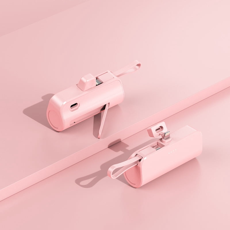 Portable charger, a mini power bank with 10W output and 5000mAh capacity, is a fast-charging battery pack suitable for all mobile phone types and compatible with all iPhone series
