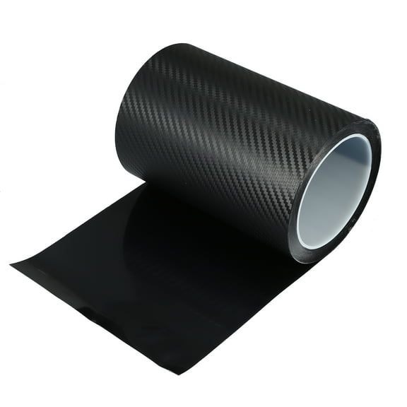 Unique Bargains Door Edge Guard Sticker for Car Sill Carbon Fiber Pattern Black 15cm x 5Meter 1Pcs