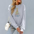 thumbnail image 5 of Xdegoge Christmas Sweatshirt Women Crew Neck Long Sleeve Tops Xmas Wine Glass Graphic Shirts Dressy Casual Winter Shirts for Women Xmas Tees for Women, Gray XS, 5 of 6