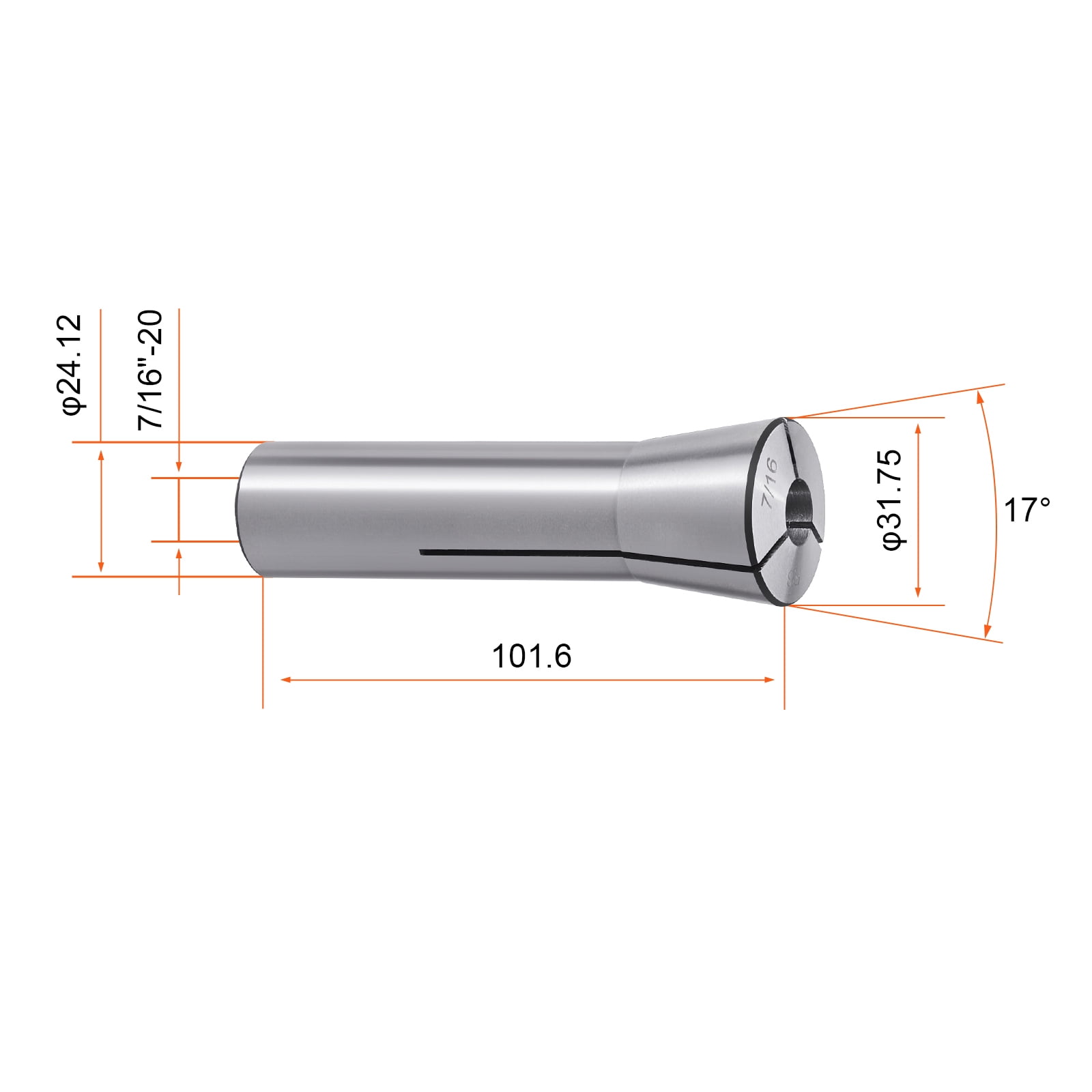 SKYSHALO 13-Piece R8 Collet Set, Sizes 1/8'' to 7/8'', Crafted from 45# Steel, Precision within 0.0012''/30μm TIR, Includes Labeled Storage Cases, Suitable for Milling Machines, Drill Presses