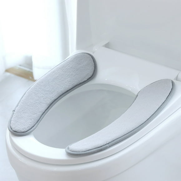 kcavykas Big Deals Items Thickened Toilet Seat Pad Two Piece Adhesive Rainproof Toilet Seat Cover Washable Toilet Seat Pad Reusable
