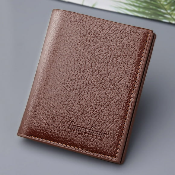 TopLLC Men's Wallets Men's Wallet Short Vertical Ultra-Thin Wallet Bank Card Card Package Small Purse Men Bags