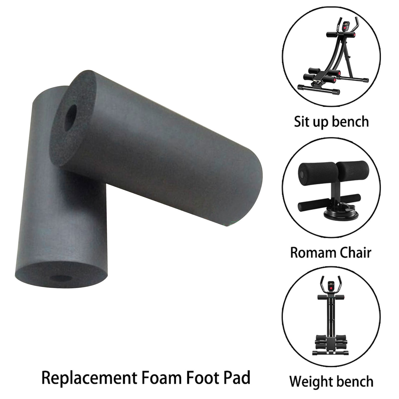 2PCS Foot Foam Pads Rollers Replacement for Leg Extension for Weight Bench