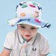 thumbnail image 3 of Yoyauz Baby Sun Hat Boys Bucket Hat Toddler Floppy Hat UPF 50+ Wide Brim Chin Strap Summer Play Cap for 6M-6T, 3 of 7