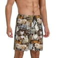 thumbnail image 2 of Kdxio Cut Cats Print Mens Sleep Shorts Bottoms Soft Comfy Pajama Wear Pants with Drawstring Pockets, 2 of 7