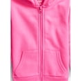 thumbnail image 3 of Wonder Nation Baby and Toddler Girls Zip Hoodie, Sizes 0M-5T, 3 of 3