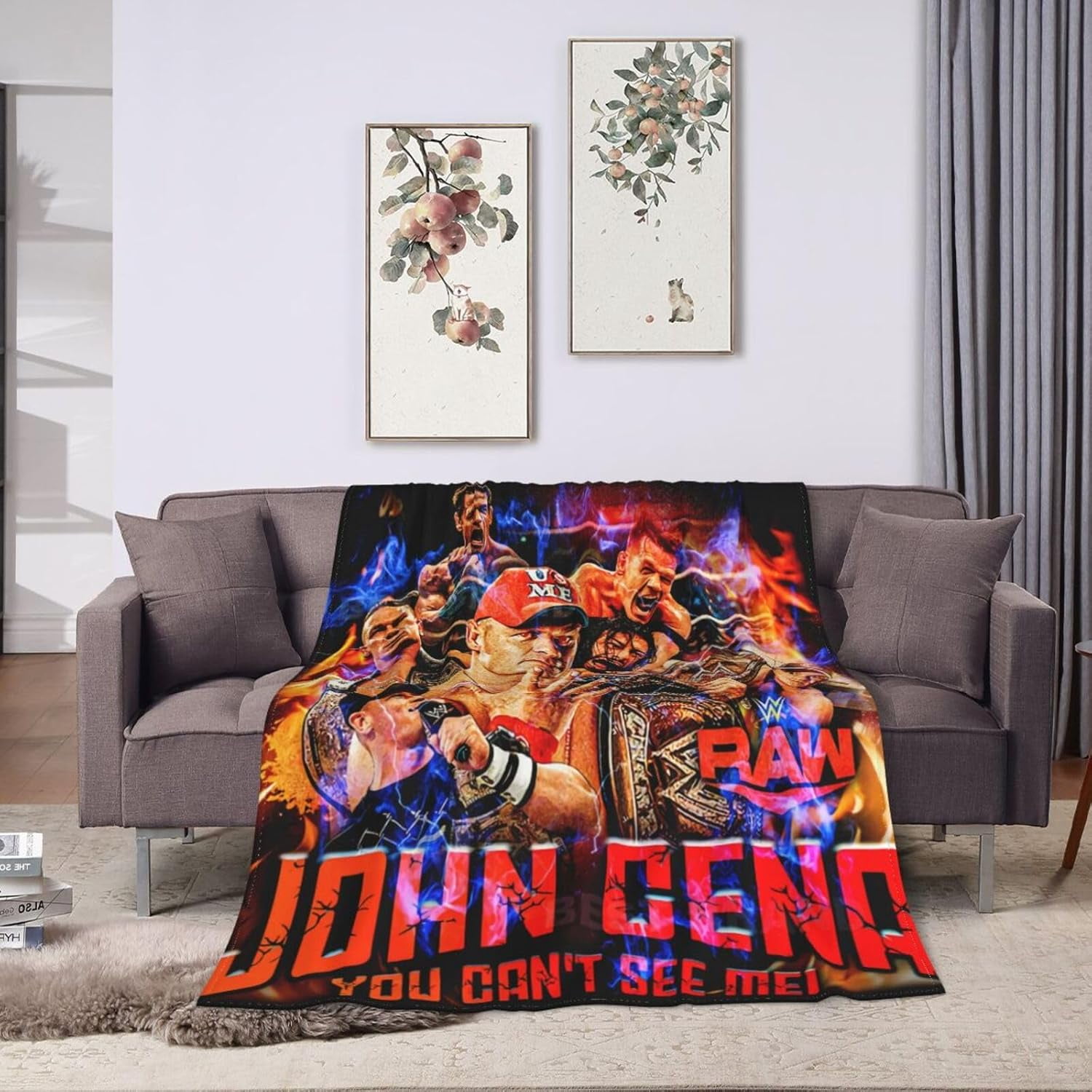 John Boxer Cena Blanket Throw Air Conditioning Blankets Soft Throws for Couch Bed All Seasons Use 40"x30"