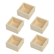 Zehuanyu 5PCS Small Planter Pots Square Wooden Boxes Planter Pots for Succulents Indoor Plants and Crafts Unfinished DIY Storage Boxes for Home Decor and Gardening Projects