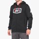 thumbnail image 1 of Hooded SYNDICATE Zip Sweatshirt Black Heather/White 100% Black Heather/White, 1 of 2