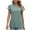 Green, variant on Uaswgudfs Women's Summer V-Neck Tunic Blouse Tee – Trendy Ruffle Sleeve Top with Loose Casual Dressy
