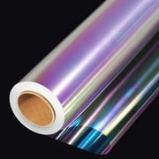 TickJOY Iridescent Cellophane Wrap, Rainbow Color, 35in x 50ft, Gift Wrap Paper