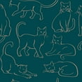 thumbnail image 4 of Cat Poses Peel & Stick Wallpaper, 4 of 21