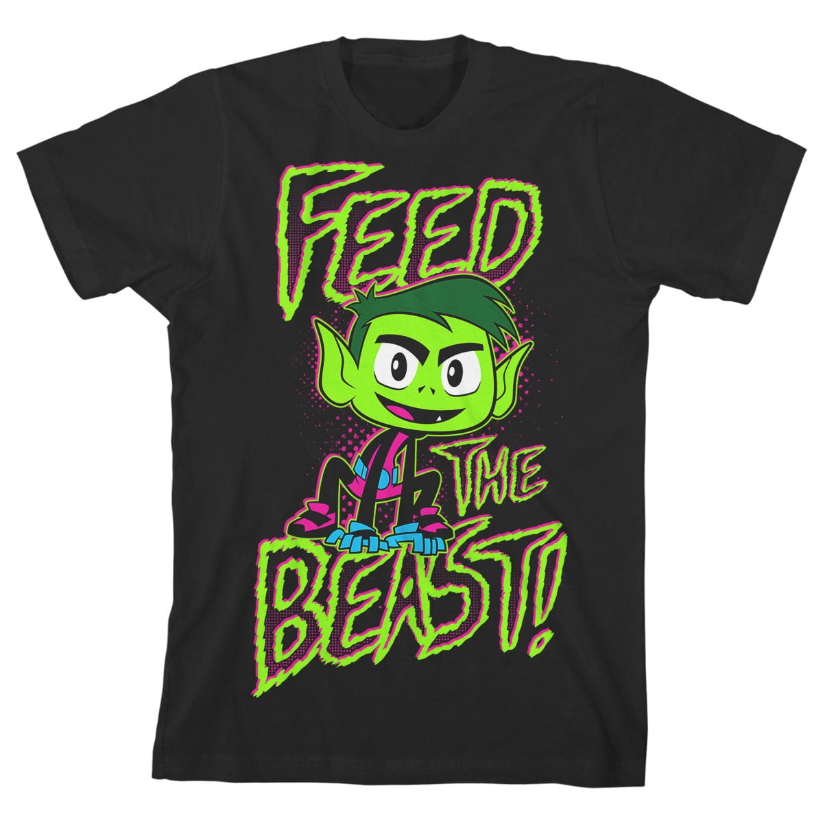 Teen Titans Go Feed the Beast Boy’s Black TshirtM