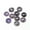 Amethyst, variant on 50pcs Half Round Flatback Synthetic & Natural Gemstone Cabochons Pendants 12x5mm-Black Stone
