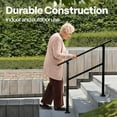 thumbnail image 2 of SPECSTAR 2-Pack Hand Rails for Outdoor Steps, 3-4 Steps Galvanized Steel Railing, for Porch, Deck, or Indoor Stairs, Railing Kit, 2 of 8