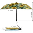 thumbnail image 3 of Sunflowers and Sky Compact Sun Umbrella Windproof Travel Umbrellas for Rain Strong Portable UV Protection, 3 of 8