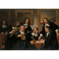thumbnail image 2 of Jan de Bray 24x18 Black Ornate Framed Double Matted Museum Art Print Titled: The Governors of the Guild of St Luke, Haarlem, 1675 (1675), 2 of 5