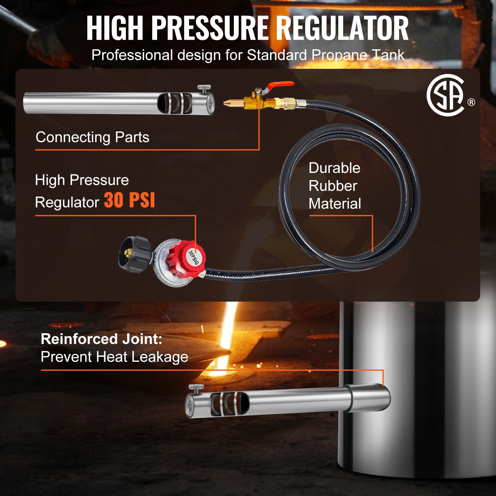 BENTISM 2700℉ Stainless Steel Propane Smelting Furnaces