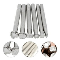 FRCOLOR 6pcs Leather Craft Stamping Tools Leather Working Saddle Making Stamping Set