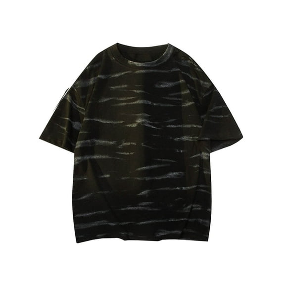 Jjayotai Cotton T Shirts for Men, Man Color Block Casual Loose Vintage Short Sleeve Round Neck Shirt, Mens Graphic Tees