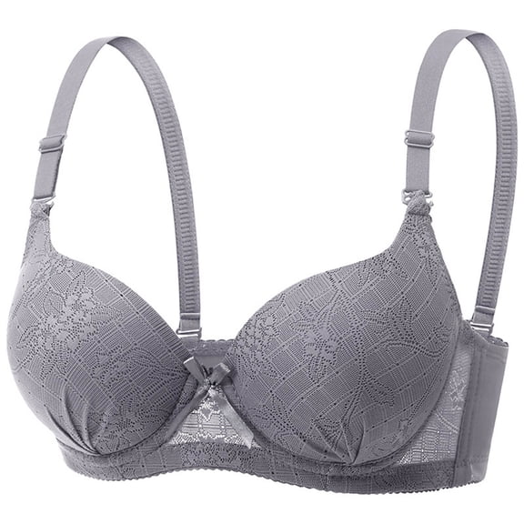 Xdegoge Full Figure Underwire Bra for Women Minimizer Lace Bra with Sheer Mesh Side Smoothing Everyday Support Unlined Molded Cups Bra for Lift and Natural Shape Bralettes