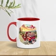 thumbnail image 2 of Be My Valentine's Brittany Spaniel Truck Full of Love Flower Balloon 11oz Accent Two-tone Mug Brittany Dog Lover Gifts Idea Coffee Tea Cup - 02029, 2 of 5
