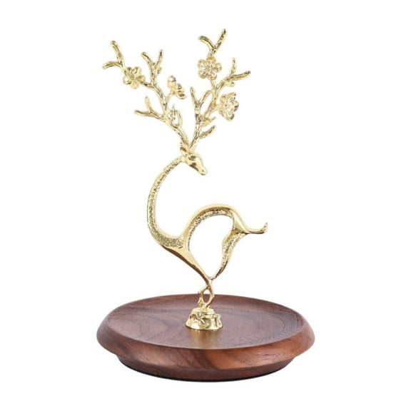 Milageto Storage Rack Jewelry Tree Stand Modern Jewelry Rack Earring Hanger Organizer for Earrings Necklace Hair Accessories , gold