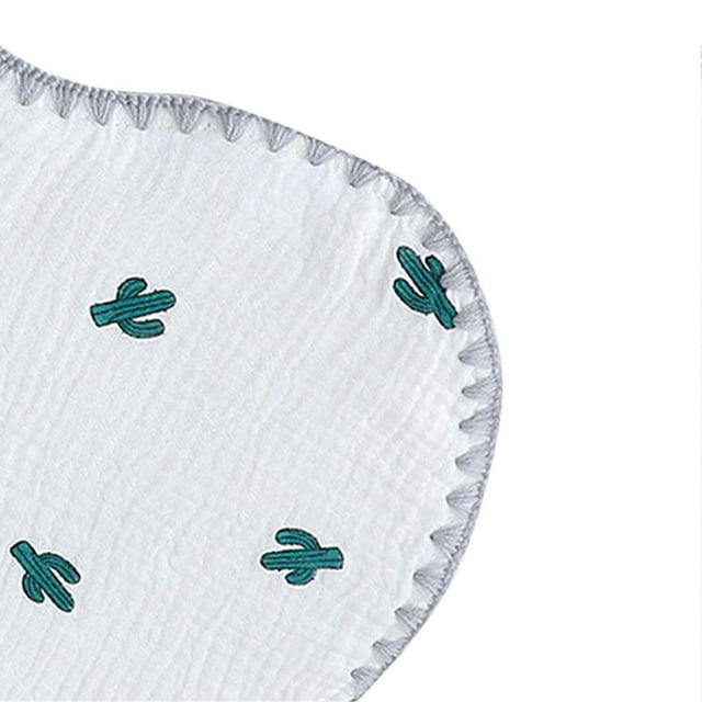 Baby Head Shaping Pillow Preventing Spitting Up Absorb Sweat Breathable Soft Pure Cotton Baby Pillow for Summer Use Cactus