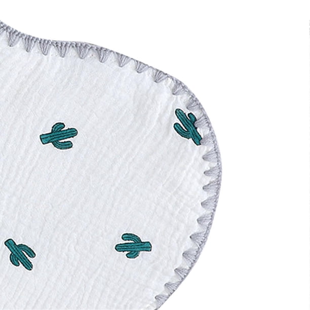 Baby Head Shaping Pillow Preventing Spitting Up Absorb Sweat Breathable Soft Pure Cotton Baby Pillow for Summer Use Cactus