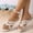 White, variant on Womens Low Heel Wrap Around Strap Thong Sandals, Wide Foot Sandals for Women Dressy, Comfortable Casual Slide Sandals for Summer Beach Vacation