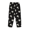 thumbnail image 5 of Xecao Rose Flowers Women's Straight Lounge Pajama Pants: The Epitome of Relaxed Sleepwear, 5 of 9