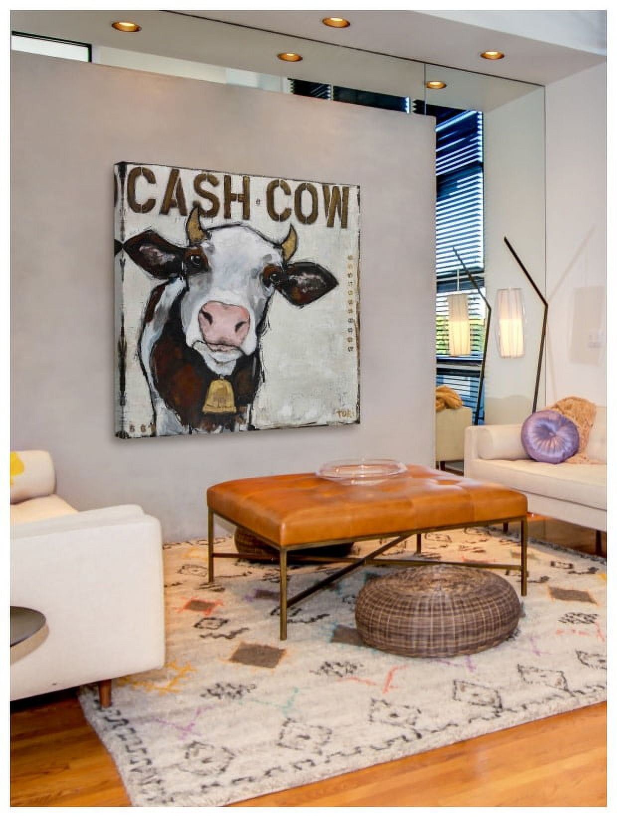 Marmont Hill "Cash Cow" by Tori Campisi Painting Print on Canvas