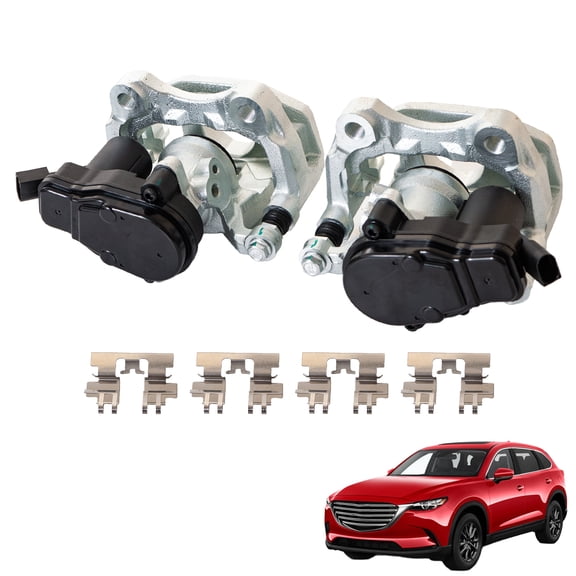 Rear Disc Brake Caliper Pair (Left & Right) Compatible with 2016-2023 Mazda CX-9