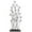 Black Tall Abstract Floral Rectangle 22" x 10" x 60", variant on 22" x 60" Gold Metal Tall Floral Sculpture with Crystal Embellishments, by DecMode