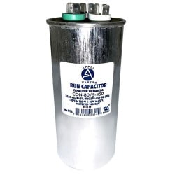 

Appli Parts Dual Run Capacitor 80 + 5 Mfd uF (microfarads) 370 VAC or 450 VAC Round CON-80/5-450Replaces CAP-80/5-450