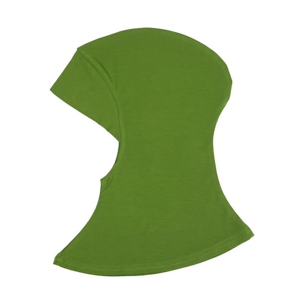 Mujeres debajo de la bufanda gorra suave sombrero islámico cuello cubierta sombreros Color sólido estiramiento musulmán Hijab turbante Verde claro Macarena hiyab mujer