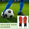 thumbnail image 5 of Soccer Shin Guards, Soccer Shin Pads EVA Cushion with Ankle Protection Youth Adults S Size Red, 5 of 7