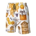 thumbnail image 4 of Balery Honey Bee Set Traje de Baño Estilo Hawaiano para Hombre, Shorts de Secado Rápido con Bolsillos-Medium, 4 of 6