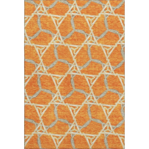 Dalyn Rugs Premium Machine Washable Mayfield AMF959 Orange 5' x 7'6" Rug