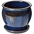 thumbnail image 3 of TRENDSPOT BLU 11" Drip Blue Studio Pot, 3 of 3