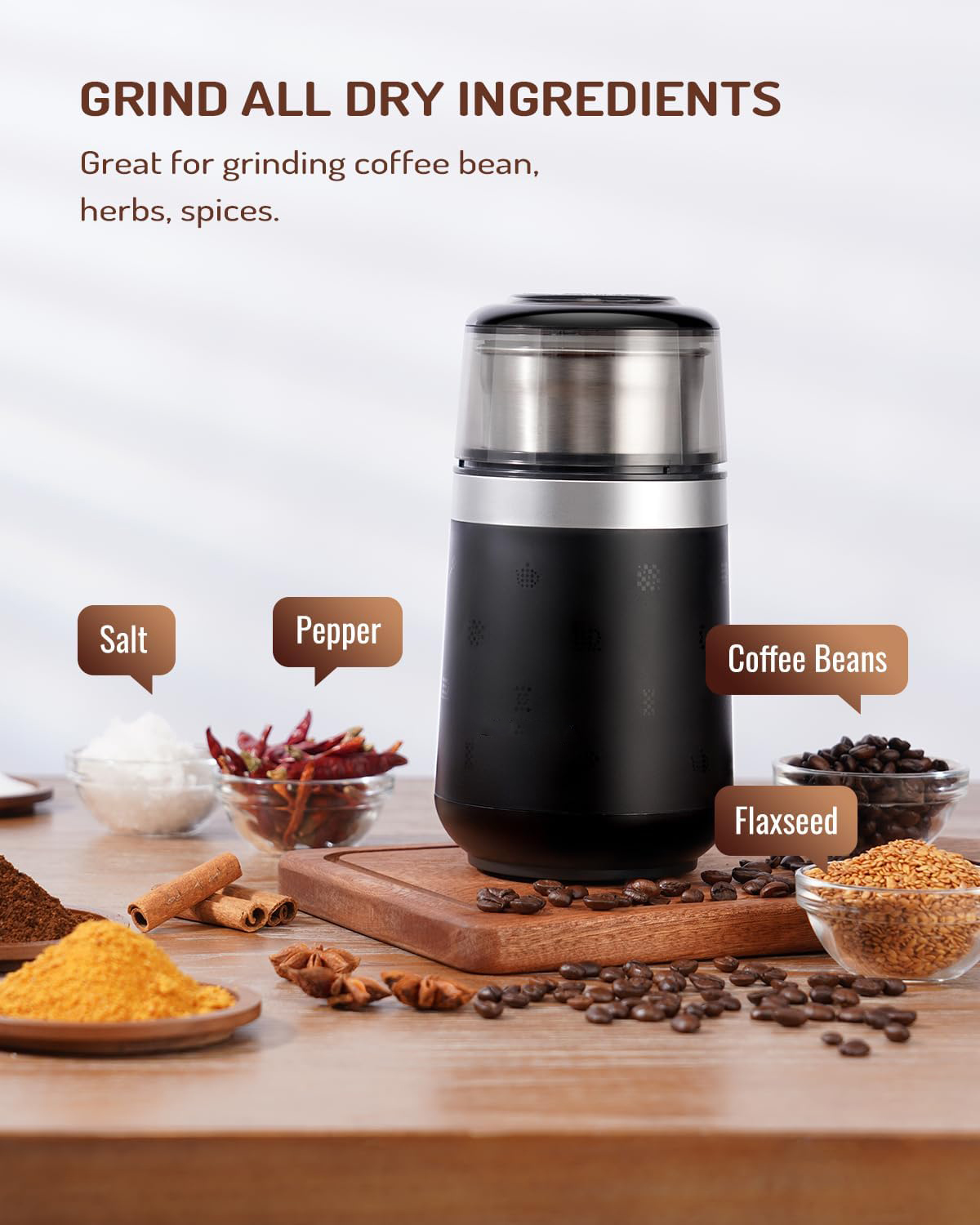 GDOR Super Silent Electric Coffee Grinder photo 2