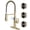 GOLD, variant on MASO Touchless Spring Kitchen Faucet with Pull-Down Sprayer, Fahrenheit Temperature Display, 3 Spray Modes, 360° Swivel, Single Handle for RV, Farmhouse, Camper, Laundry & Bar,Matte Black